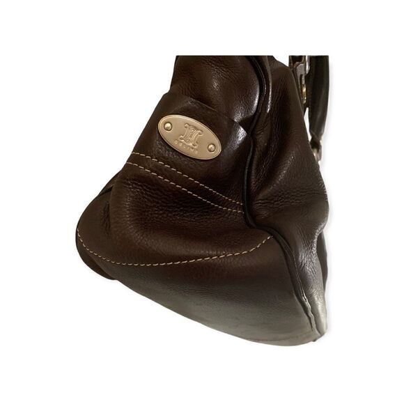 CELINE Boogie Leather Tote Bag, Brown - Picture 3 of 7